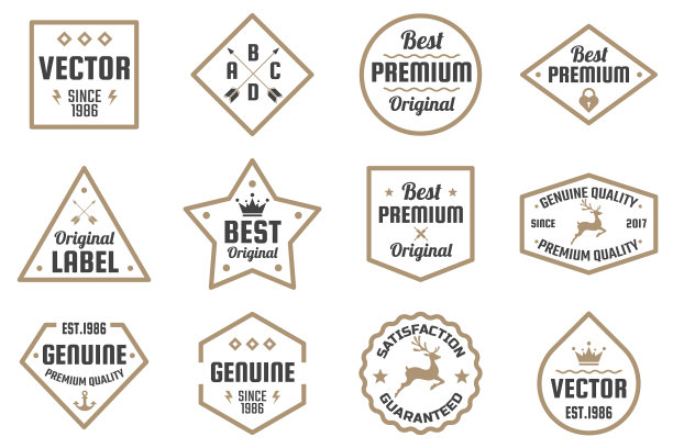 复古复古的旗帜标志图片下载