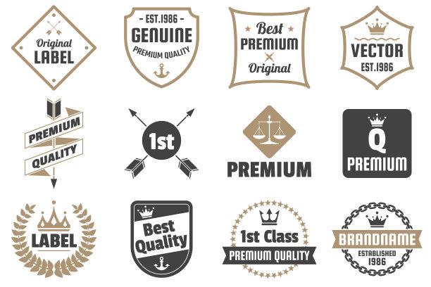 复古复古的旗帜标志图片下载