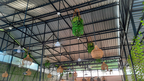 餐厅的天花板装饰图片下载