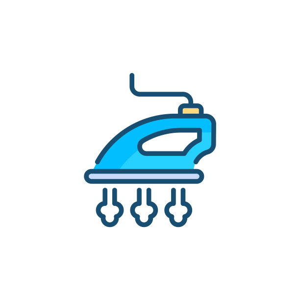 蒸汽熨斗图标的标志图片下载