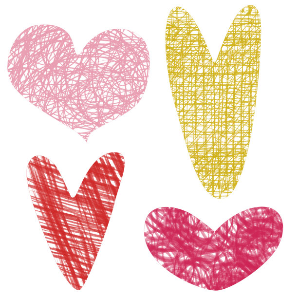 一套水彩心图片下载