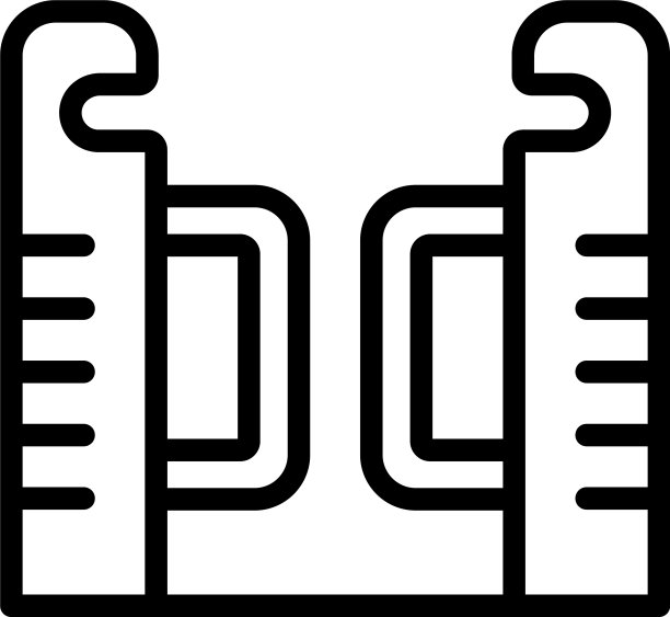 铁路大门图标轮廓风格图片下载