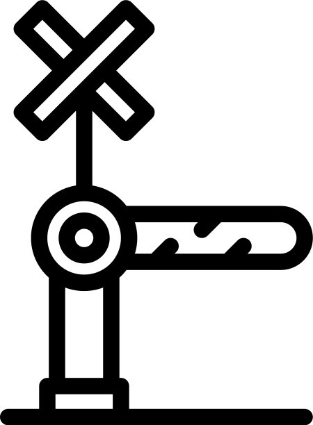 安全铁路护栏图标轮廓风格图片下载