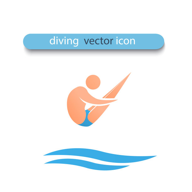 一名运动员从跳板上跳入水中图片下载