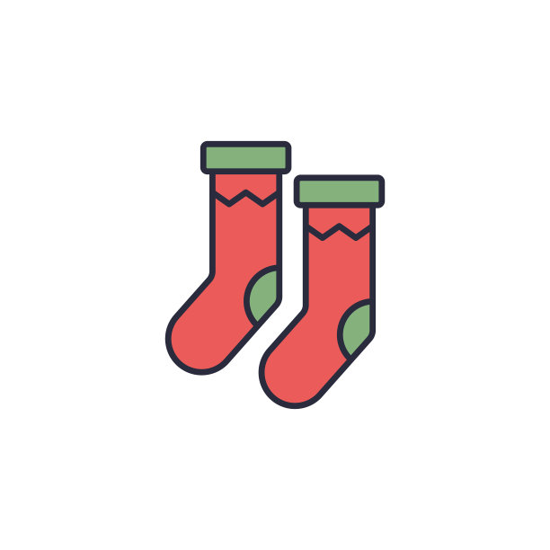 袜子图标颜色线条轮廓标志线性风格图片下载