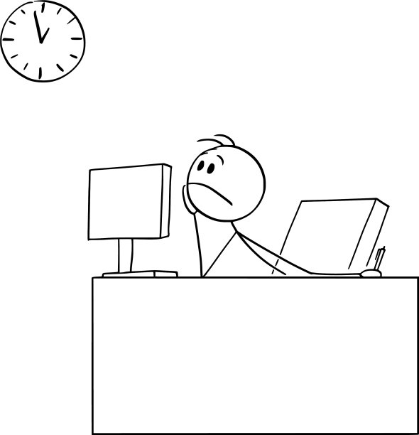 无聊的商人或上班族看着墙图片下载