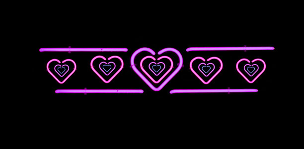 霓虹标志复古霓虹标志粉色心图片下载