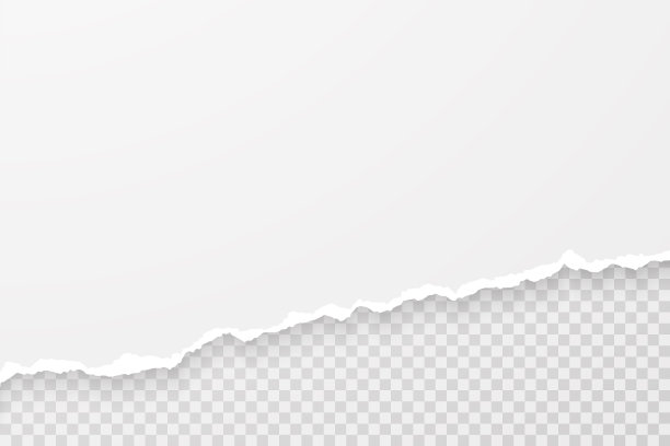 撕成半片，有柔和的阴影图片下载