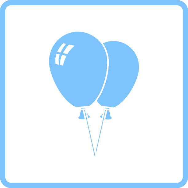 两个气球图标图片下载