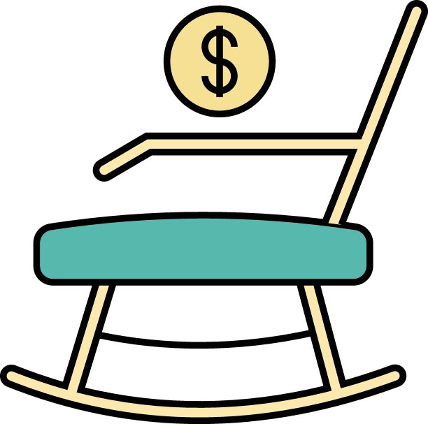 退休投资计划概念矢量图标设计，白底金融家和投资者符号，商业资本主义和金融标志，图片下载