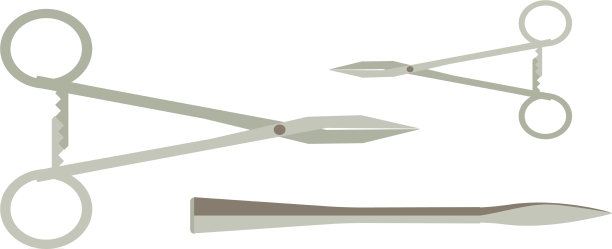整形手术剪刀组合图片下载
