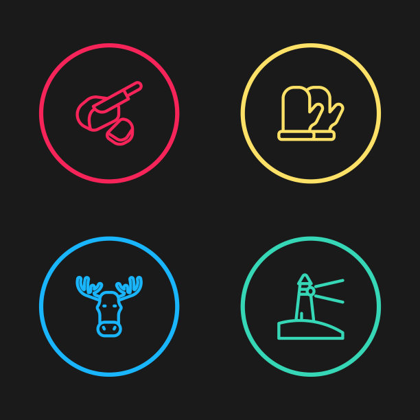 系线带角驼鹿头灯塔图片下载