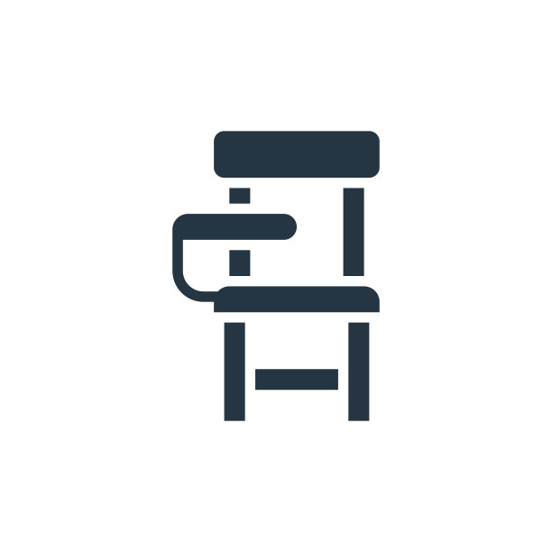 办公椅图标。用于网站设计和移动，应用程序开发，打印的图标。书桌椅子图标从填充回学校收集孤立的白色背景。图片下载