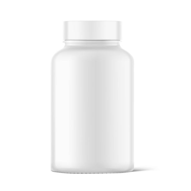 白色罐子与平盖模型孤立在白色背景。图片下载