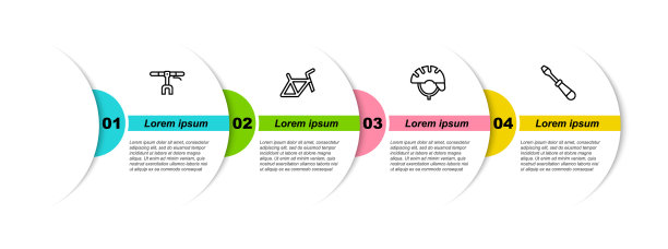 设有自行车车把架和头盔线图片下载