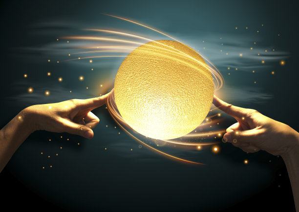 手触摸mono创意插画现代理念和概念。图片下载