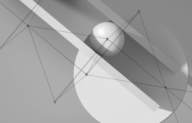 抽象最小白色背景3d图片下载