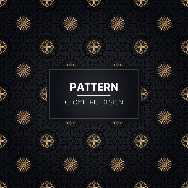 曼陀罗黄金无缝花纹豪华图片下载