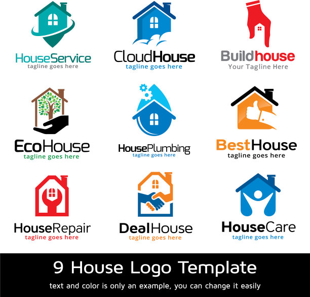 房子的标志模板图片下载