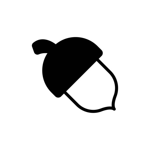 橡子橡树黑线图标。树的种子概念。秋天的徽章。新潮的平面孤立符号符号可用于:插图，轮廓，标志，移动，应用程序，设计，web，开发ui, ux, gui。向量EPS 10图片下载