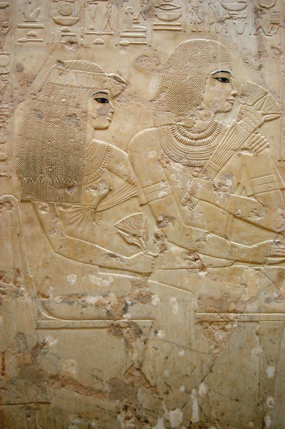 美丽的已婚夫妇，古埃及浮雕图片下载