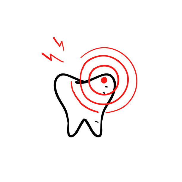 手绘涂鸦牙痛插图图标孤立图片下载
