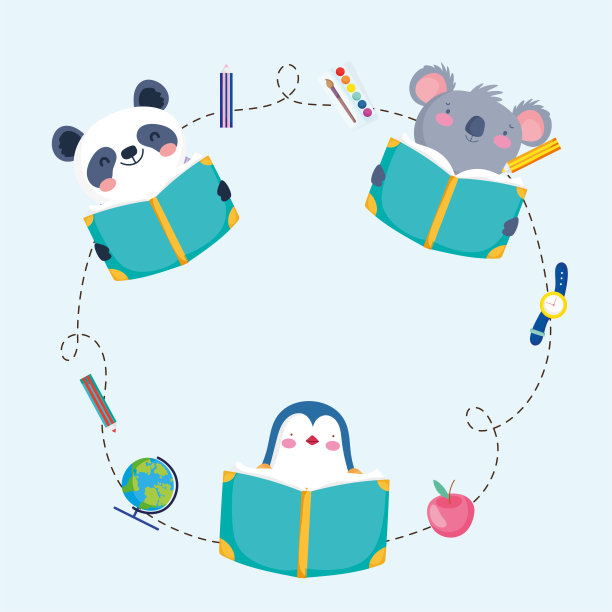 学生与书动物图片下载