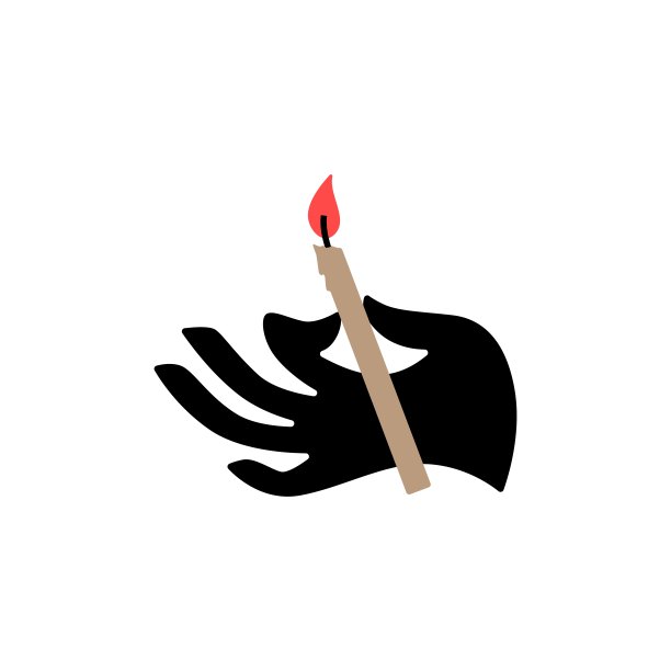 手持蜡烛矢量图标说明图片下载
