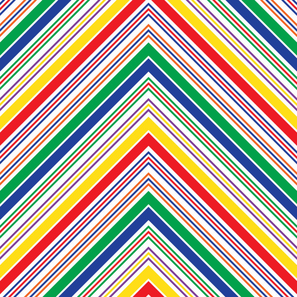 彩虹人字形斜条纹无缝图案图片下载