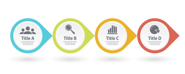 带有箭头的业务信息图模板。抽象矢量插图可用于布局、图表图片下载