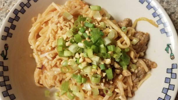 一碗洋葱猪肉面条图片下载