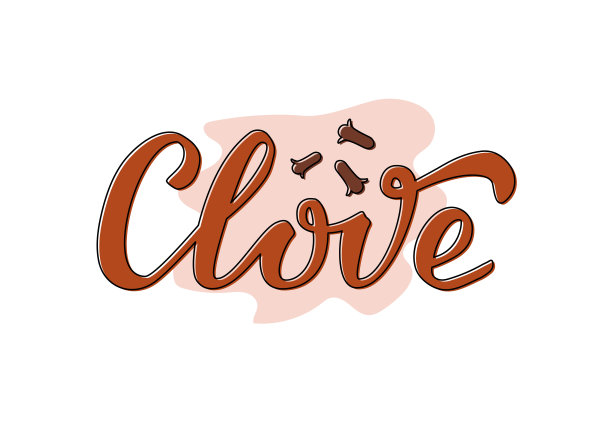 丁香创意字在柔和的背景图片下载