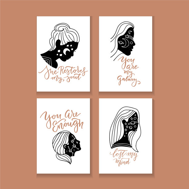 手绘印刷海报集贺卡图片下载