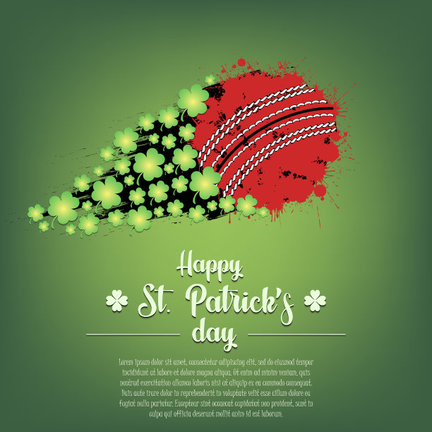 圣帕特里克节和板球节快乐图片下载