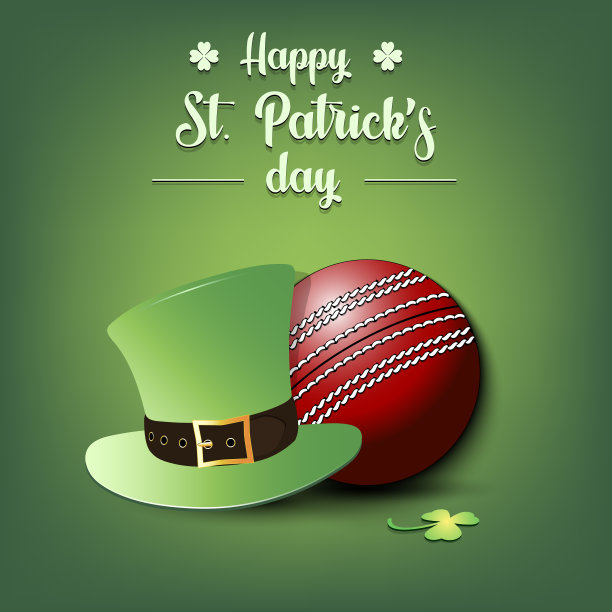 圣帕特里克节和板球节快乐图片下载
