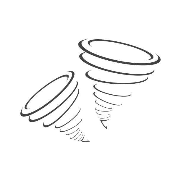 龙卷风和气旋标志符号设计图片下载