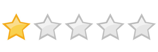一个星级评价按钮用于应用或网站上的体验评论，星级评价图标向量图片下载