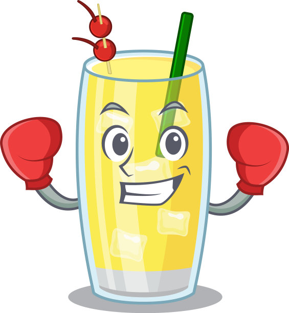 吉祥物设计松果朗姆酒作为运动鸡尾酒图片下载