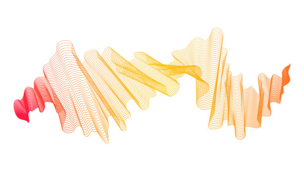 抽象背景与波浪梯度线图片下载