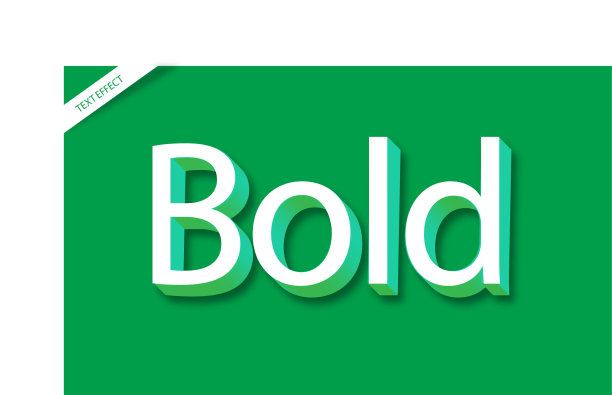 脚本白色和绿色的3d文本效果或字体图片下载