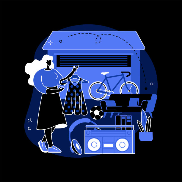 车库出售抽象概念矢量插图。图片下载