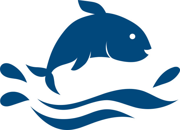 鱼类标志模板库存图片下载