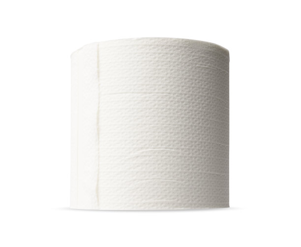 白色背景上的厕纸的孤立镜头图片下载