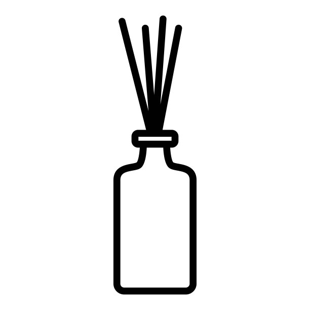 香味棒线条图标，矢量插图图片下载