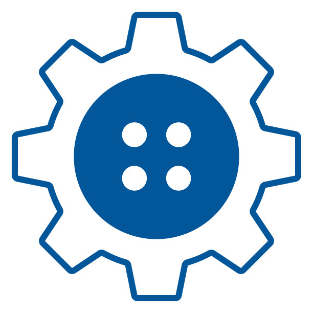 齿轮按钮图标线服装工业矢量图标元素孤立图片下载