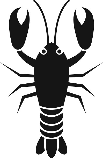 龙虾餐厅图标简约风格图片下载