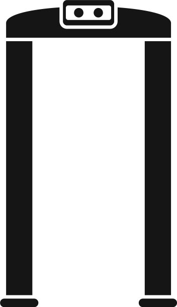 拱门金属探测器图标简约风格图片下载