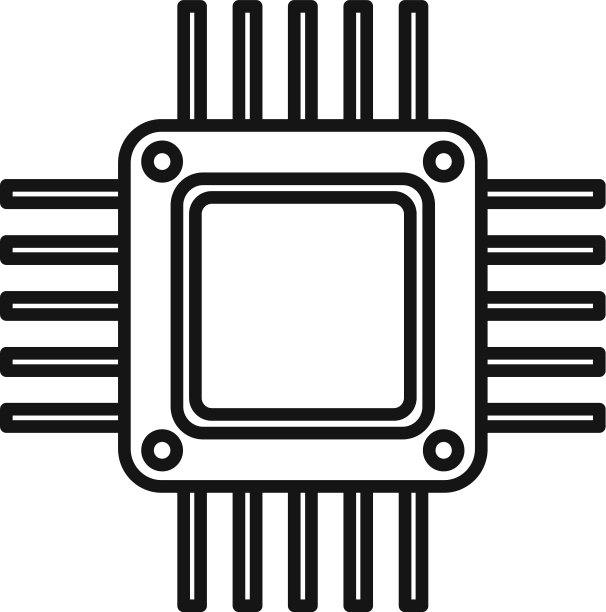 无线电处理器图标轮廓样式图片下载