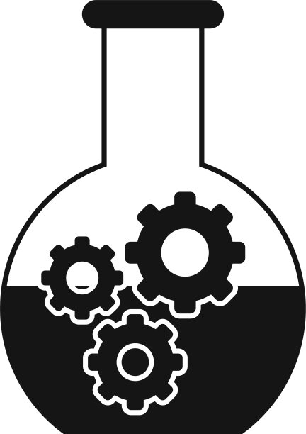 化学烧瓶纳米图标简约风格图片下载