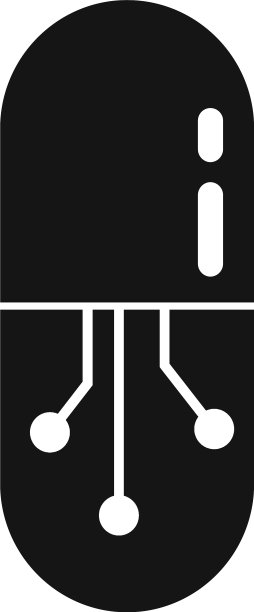 纳米科技医用胶囊图标简约风格图片下载
